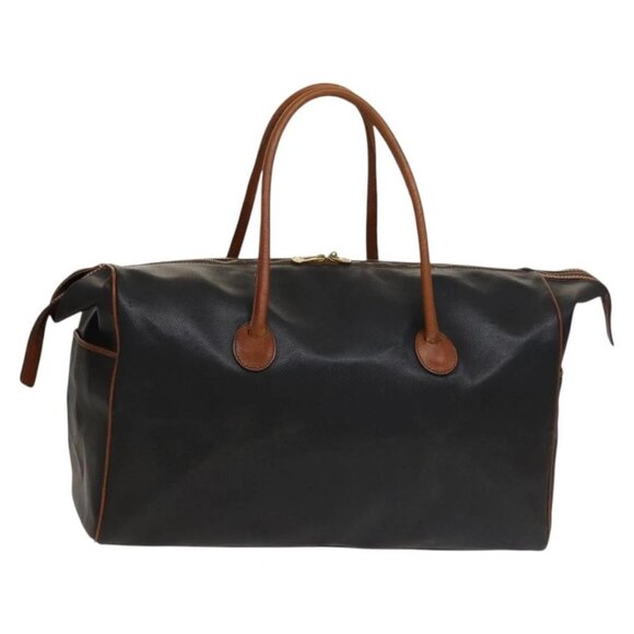 BOTTEGA VENETA Boston Bag PVC Navy Gold Auth